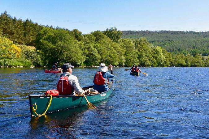  canoes on the Spey river