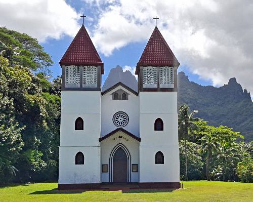 historic church on Moorea Islands